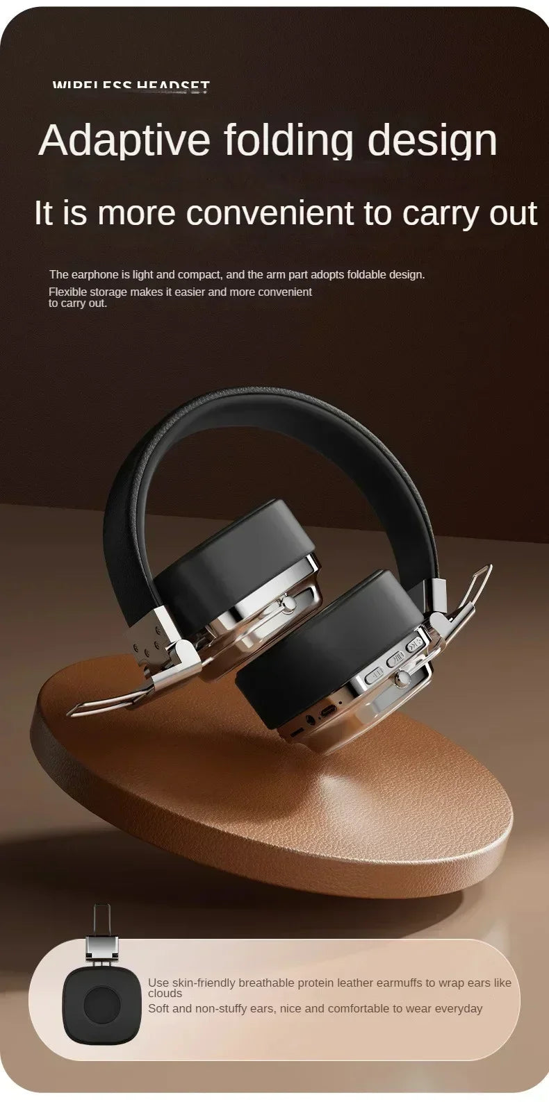 2025 New 5.3 Foldable Wireless Bluetooth Headsets Headset Gamer Choice Retro Over Ear Headphones DJ Stereo Sounds Bluetooth