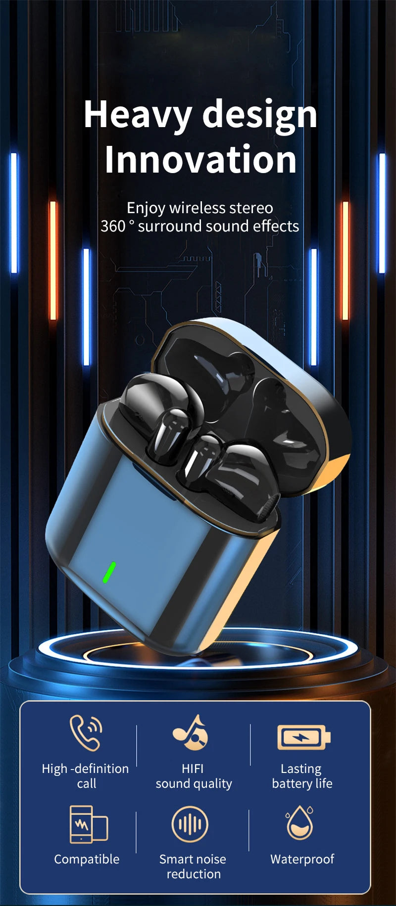 Xiaomi Mijia 2025 Bluetooth Wireless Headphones Stereo Sports Headset TWS Mobile Wireless Buds Pro 9 Game Earphones