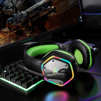 Gaming Headphones For PC/PS4/PS5 EKSA E1000 7.1 Surround RGB Gaming Headset Gamer USB Wired Headphones with Noise Cancelling Mic