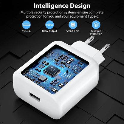 Original OnePlus Charger Supervooc 100W Type-A Power Adapter EU US Super Fast Type C Cable 12 11 10 for Realme Oppo Phone