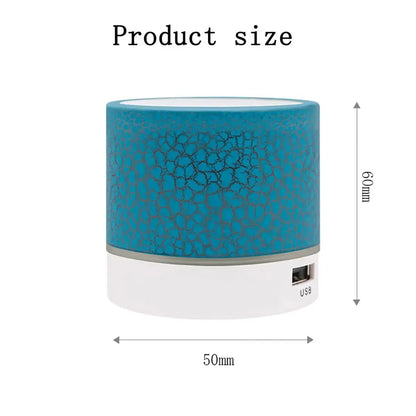 New Mini Portable Car Audio A9 Dazzling Crack LED Wireless Bluetooth Subwoofer Speaker TF Card