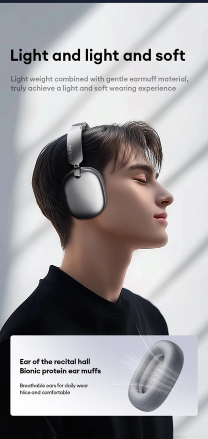 New Lenovo TH60 Game Over-ear Headset Wireless Bluetooth 5.4 Noise Cancelling Headphones Low Latency Earbuds Sport With Mic Pods