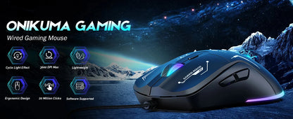 ONIKUMA Gaming Headset Esports Package New FULL RGB Light Design Headphones with Mic Headphone For PC Gamer