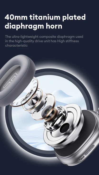 New Lenovo TH60 Game Over-ear Headset Wireless Bluetooth 5.4 Noise Cancelling Headphones Low Latency Earbuds Sport With Mic Pods