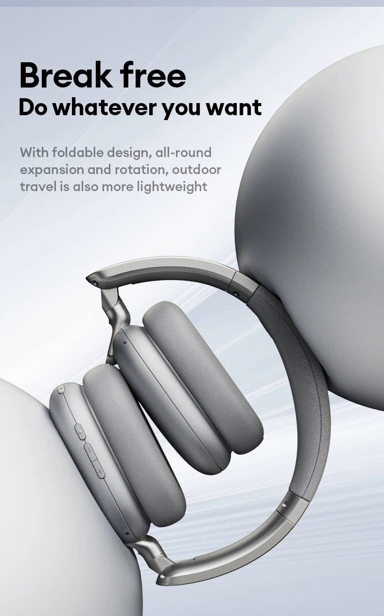 New Lenovo TH60 Game Over-ear Headset Wireless Bluetooth 5.4 Noise Cancelling Headphones Low Latency Earbuds Sport With Mic Pods