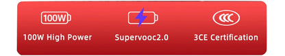 Original OnePlus Charger Supervooc 100W Type-A Power Adapter EU US Super Fast Type C Cable 12 11 10 for Realme Oppo Phone