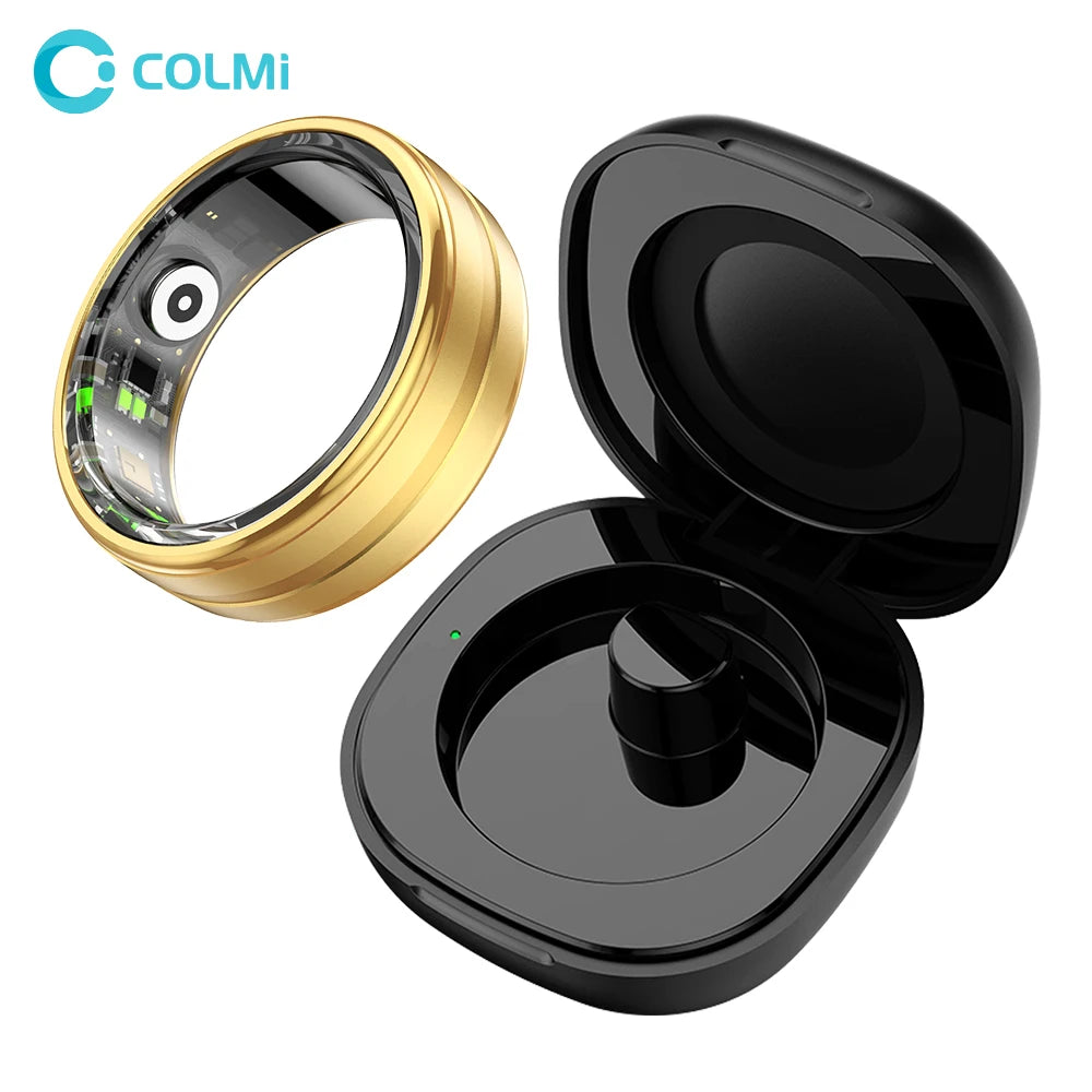 New COLMI R06 Smart Ring with Charging Case for Men Women, Heart Rate and Blood Oxygen Monitor, IP68 & 5ATM Waterproof, Sport