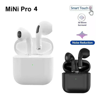 Pro 4 TWS Wireless Headphones Earphone Bluetooth Compatible 5.0 Waterproof Headset with Mic for iPhone Xiaomi Bluetooth Earbuds